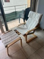 Fauteuil (schommelstoel) en voetenbank, Ophalen, Gebruikt, Hout