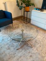 Salontafel in glas, Huis en Inrichting, Tafels | Salontafels, Ophalen, Zo goed als nieuw, Glas