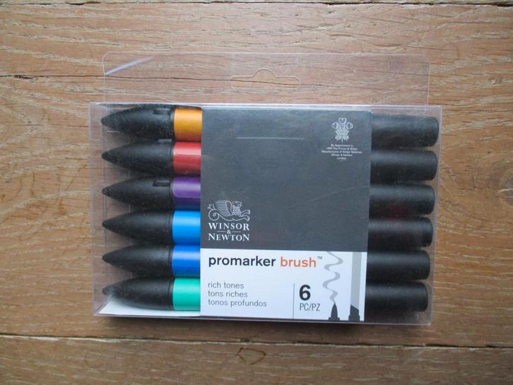 Winsor & Newton promarker brush rich tones 6 stiften   nieuw, Hobby & Loisirs créatifs, Dessin, Neuf, Crayon ou Feutre, Enlèvement ou Envoi