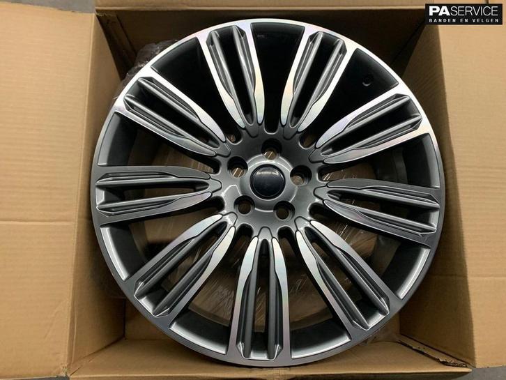 Nieuw Antraciet 22 inch Range Rover set incl Hankook TPMS, Autos : Pièces & Accessoires, Pneus & Jantes, Pneus et Jantes, Pneus été