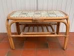 Vintage rotan salontafel, Huis en Inrichting, Ophalen, Gebruikt