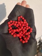 Vintage natuurlijk mediterraan rood koraal halsketting, Handtassen en Accessoires, Ophalen, Zo goed als nieuw, Rood