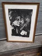 Lithographie signe servais andre, Antiek en Kunst, Ophalen of Verzenden