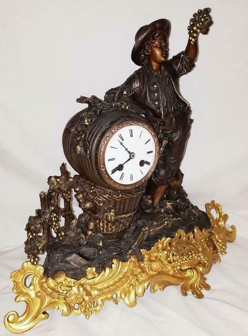 pendule de cheminée ancienne française Vincenti & Cie 1855, Antiquités & Art, Antiquités | Horloges, Enlèvement ou Envoi
