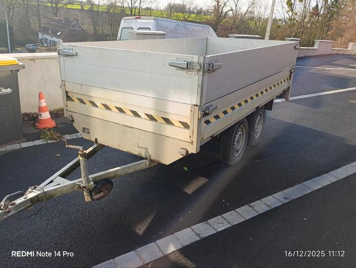 Remorque double essieux avec un peu de travail, Autos : Divers, Remorques