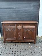 Buffet en bois massif + meuble de rangement ouvert, Enlèvement, Comme neuf