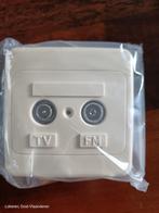 Aansluitdoos coax TV audio, Ophalen, Nieuw, Stopcontact