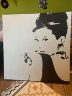 Canvas Audrey Hepburn, Ophalen, Overige materialen, Zo goed als nieuw, 75 tot 100 cm