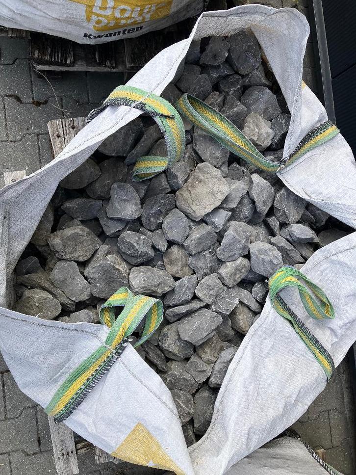 5 big bags blue split steen, Tuin en Terras, Grind, Keien en Split, Split, Ophalen