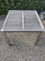 Tuintafel in teak, Tuin en Terras, Tuintafels, Ophalen, Gebruikt, Vierkant, Teakhout
