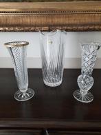 lot de 3 vases en cristal, Antiquités & Art, Enlèvement
