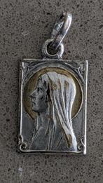 Pendentif, médaillon Vierge Marie - métal argenté, Art Nouve, Antiquités & Art, Enlèvement ou Envoi