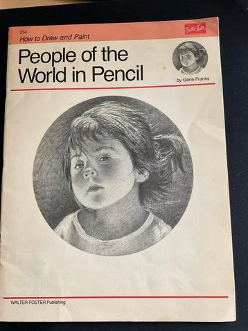 Kunstboek, People of the world in pencil