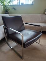 Design zetel camerich, leder, Huis en Inrichting, Ophalen, Zo goed als nieuw
