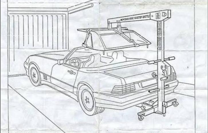 Mercedes cabrio hardtop removal /transport, Antiek en Kunst, Kunst | Etsen en Gravures, Ophalen