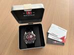 Wenger Chrono Sport Zwitsers horloge, leren band., Overige merken, Staal, Ophalen of Verzenden, Leer