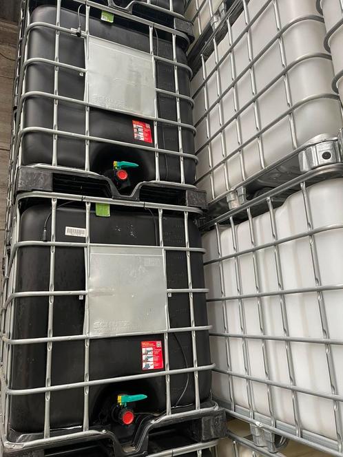 IBC-tanktank van 1000 l (ook in 300 l, 600 l, zwart, NIEUW.., Tuin en Terras, Regentonnen, Zo goed als nieuw, Metaal