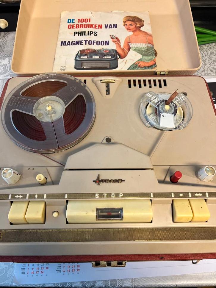 MAGNETOFOON 1960 Vintage  3541A, Audio, Tv en Foto, Bandrecorder, Bandrecorder, Met stofkap, Ophalen