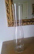 Grote transparante glazen vaas met een hoogte van 45 cm, Gebruikt, Overige kleuren, Ophalen of Verzenden, Glas