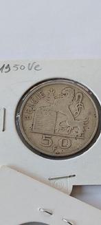 Belgique en argent 50 fr 1950 vl, Timbres & Monnaies, Argent, Envoi, Monnaie en vrac, Argent