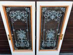 2x Prachtige binnendeur met uniek geëtste glastekening, Enlèvement, Verre, Porte intérieure
