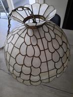 vintage hanglamp Capiz shell oude schelpenlamp, Maison & Meubles, Lampes | Suspensions, Enlèvement, Utilisé