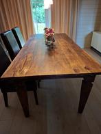 Donkerbruine koloniale tafel, Ophalen, Gebruikt, Koloniaal, 200 cm of meer