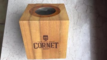 Cornet - boite bois  bougie 