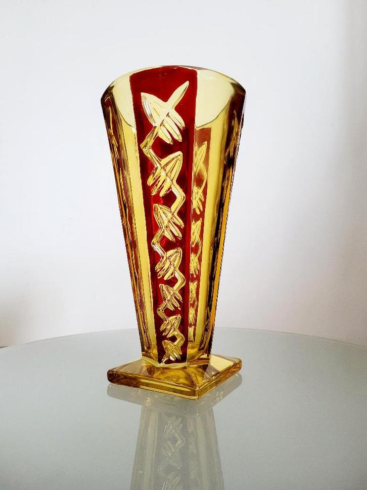 H. Markhbeinn Vaas, model Pompei, art deco, 1932, Paris, Antiek en Kunst, Antiek | Glaswerk en Kristal, Ophalen of Verzenden