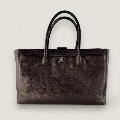 Chanel Executive Tote authentiek, Handtassen en Accessoires, Tassen | Damestassen, Gebruikt, Handtas, Bruin, Ophalen of Verzenden