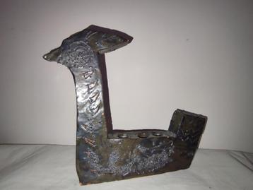 Vintage zoomorphic aardewerk sculptuur - Druart  beschikbaar voor biedingen