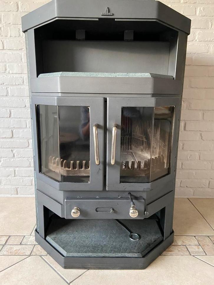 Barbas Hamar speksteen houtkachel, Huis en Inrichting, Kachels, Gebruikt, Vrijstaand, Houtkachel, Hout, Ophalen