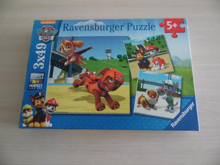 RAVENSBURGER PAW PATROL PUZZEL VAN 3X49 STUKJES, Kinderen en Baby's, Speelgoed | Educatief en Creatief, Zo goed als nieuw, Puzzelen