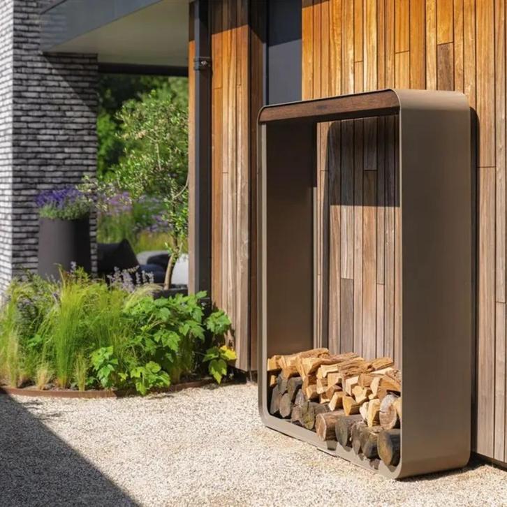 aluminium houtopslag SERRA - meerdere kleuren verkrijgbaar, Tuin en Terras, Tuinhaarden, Nieuw, Verzenden