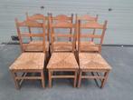 Houten stoelen, Huis en Inrichting, Stoelen, Ophalen, Gebruikt, Bruin, Vijf, Zes of meer stoelen