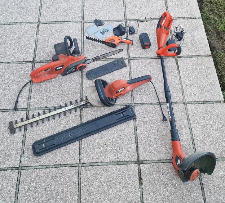 Kettingzaag/Kanttrimmer/Heggenschaar Black & Decker, Jardin & Terrasse, Taille-haies, Utilisé, Électrique, Enlèvement