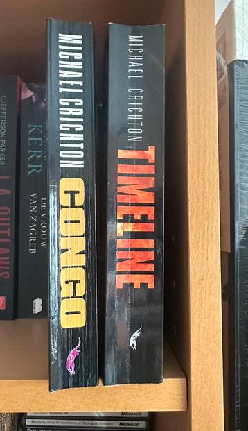 Michael Crichton - 2 boeken - Timeline & Congo beschikbaar voor biedingen