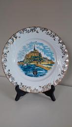 Prachtig vintage sierbord Le Mont Saint Michel - 26 cm, Ophalen of Verzenden