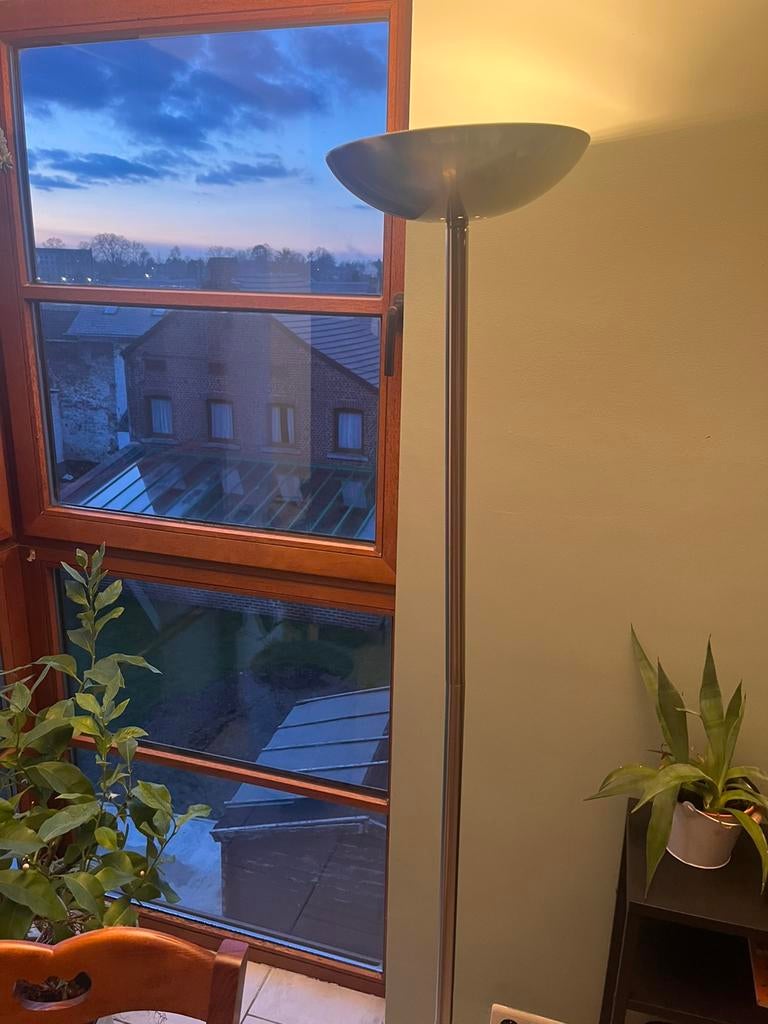 Lampe halogène, inox, Maison & Meubles, Lampes | Lampadaires, Enlèvement, Comme neuf