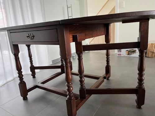 Antieke Engelse gateleg tafel (hangoortafel) met 4 stoelen, Antiek en Kunst, Antiek | Meubels | Tafels, Ophalen