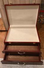 Houten opbergdoos in mahonie kleur, Huis en Inrichting, Ophalen of Verzenden, Gebruikt