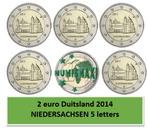 2 euros Allemagne 2014 Basse-Saxe 5 lettres, 2 euros, Enlèvement ou Envoi, Allemagne