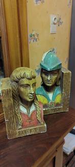 2 belles statuettes en metal imitation bois, Enlèvement ou Envoi
