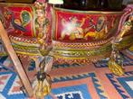 Antiek, beschilderd Indisch wiegje - (salontafel), Huis en Inrichting, Tafels | Salontafels, Gebruikt, Indisch antiek, Overige houtsoorten