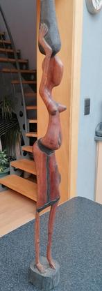 Houten beeld Afrikaanse vrouw 83 cm, Antiek en Kunst, Ophalen of Verzenden