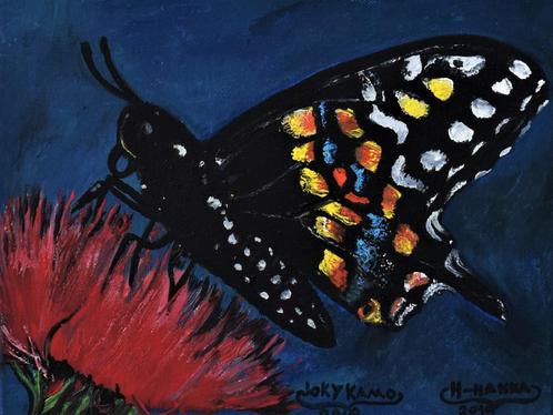 Vlinderschilderij / v3 /, door joky kamo, Antiek en Kunst, Kunst | Schilderijen | Modern, Ophalen