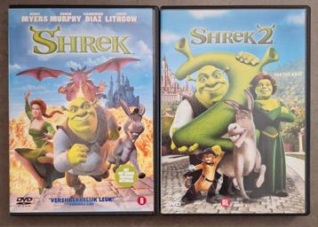 2 DVD.s Shrek 1 & 2 Nl & Eng beschikbaar voor biedingen