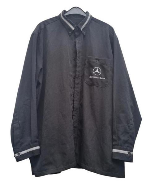 ✨️MERCEDES-BENZ Zwart Overhemd - Maat L - In mooie staat✨️, Kleding | Heren, Overhemden, Zo goed als nieuw, Halswijdte 41/42 (L)