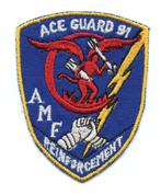 ABl luchtmacht patch 42 squadron ace guard 91 AMF Mirage 5BR, Verzamelen, Militaria | Algemeen, Verzenden, Luchtmacht, Embleem of Badge