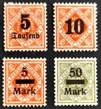 4X Württemberg inflatiezegels 1923, Timbres & Monnaies, Autres périodes, Enlèvement ou Envoi